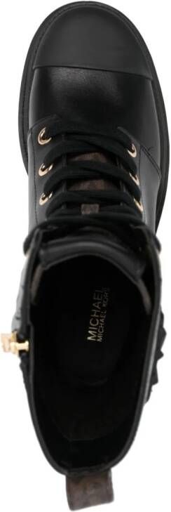 Michael Kors Hanley 75mm leather combat boots Black