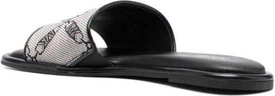 Michael Kors Hayworth leather slides Black