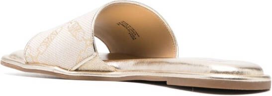 Michael Kors Hayworth leather slides Neutrals