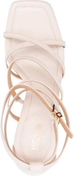 Michael Kors Imani 100mm leather sandals Neutrals