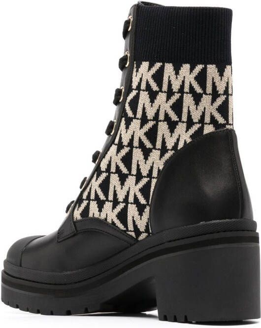 Michael Kors logo-print 90mm leather ankle boots Black - Picture 8