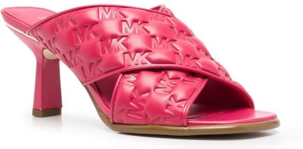 Michael Kors 90mm interwoven leather sandals Pink