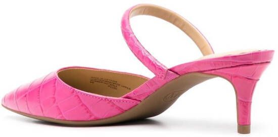 Michael Kors Jess 60mm leather kitten-heel pumps Pink
