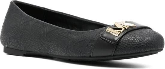 Michael Kors Jilly leather ballerina shoes Black