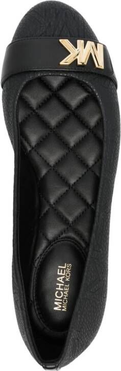 Michael Kors Jilly leather ballerina shoes Black