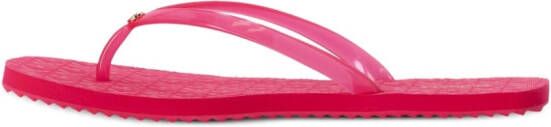 Michael Kors Jinx logo-charm flip flops Pink