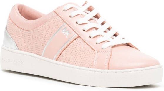 Michael Kors Juno embossed-logo sneakers Pink