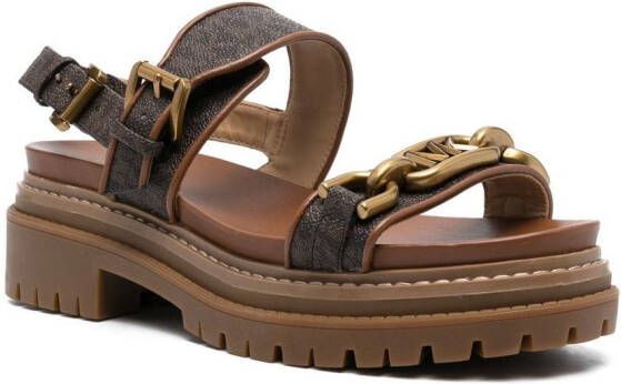 Michael Kors Kailey Lug monogram sandals Brown