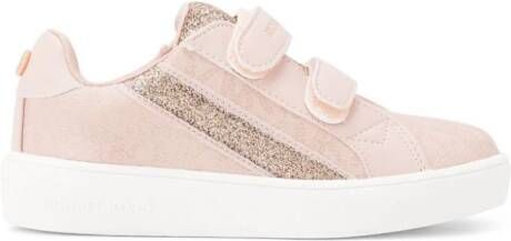 Michael Kors Kids glitter-panels monogram-print sneakers Pink