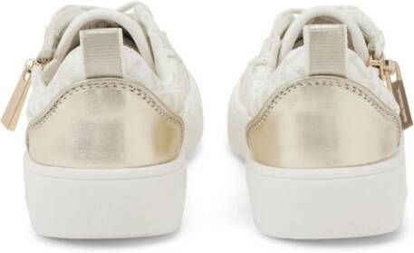 Michael Kors Kids monogram-print zip-up sneakers White