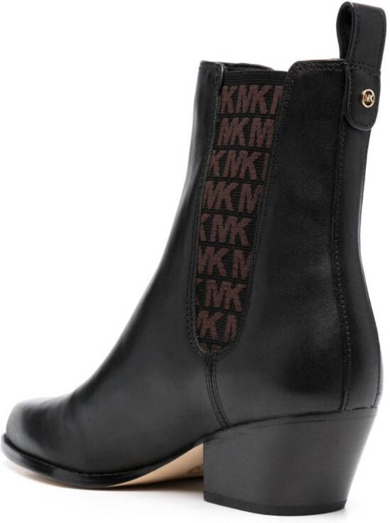 Michael Kors Kinlee 50mm leather ankle boots Black