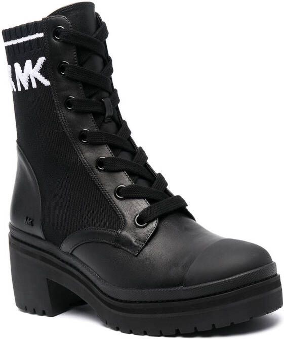 Michael Kors lace-up heeled boots Black