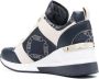 Michael Kors lace-up leather-trim sneakers Blue - Thumbnail 3