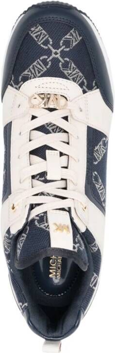 Michael Kors lace-up leather-trim sneakers Blue