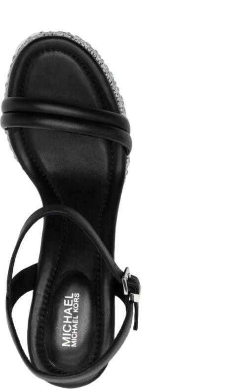 Michael Kors Laci 110mm embellished platform sandals Black