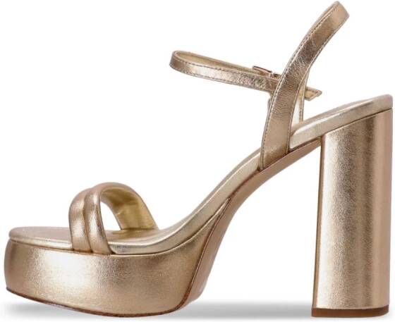 Michael Kors Laci metallic platform sandals Gold