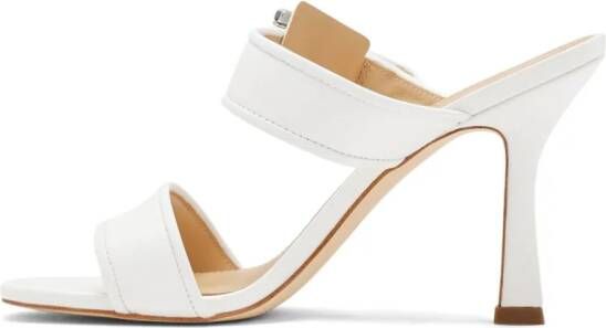 Michael Kors leather 95mm mules White