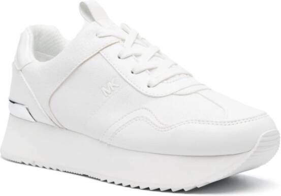 Michael Kors leather platform sneakers White