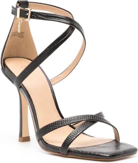 Michael Kors lizard-effect 105mm leather sandals Black