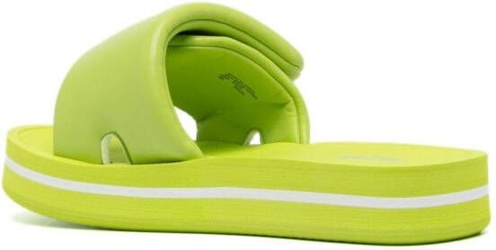 Michael Kors logo-embossed platform sandals Green