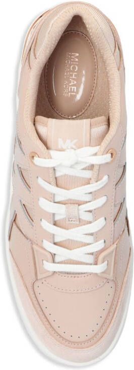 Michael Kors logo-patch calf leather sneakers Neutrals