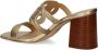 Michael Kors logo-patch leather sandals Gold - Thumbnail 3