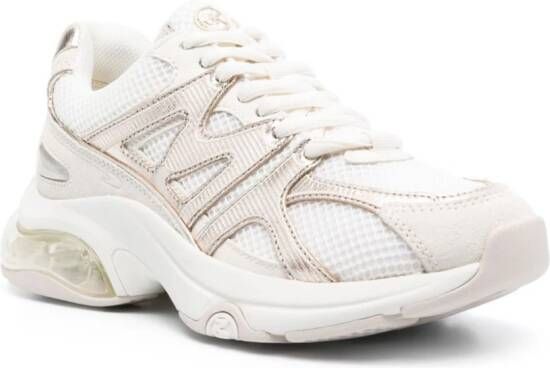 Michael Kors logo-patch mesh-panelling sneakers Neutrals