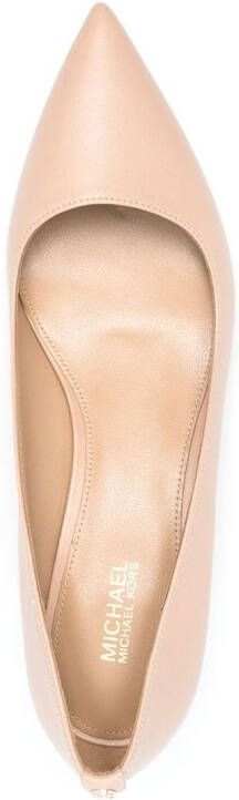 Michael Kors logo-plaque 50mm leather pumps Neutrals