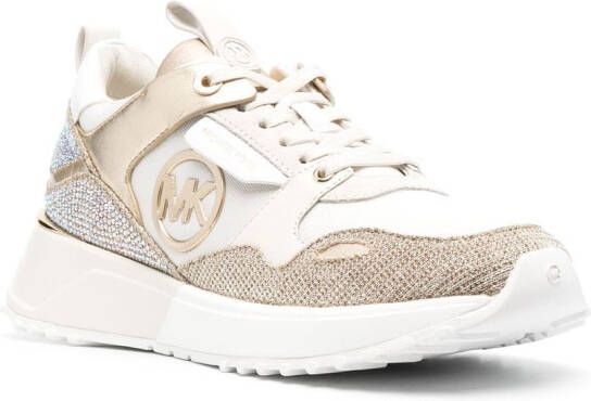 Michael Kors logo-plaque detail sneakers Neutrals