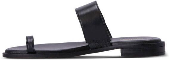 Michael Kors logo-plaque flat sandals Black
