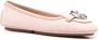Michael Kors Lillie logo-charm leather ballerina shoes Black - Thumbnail 6