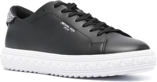Michael Kors logo-print leather sneakers Black