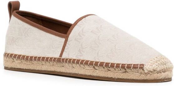 Michael Kors logo-print square-toe espadrilles Brown