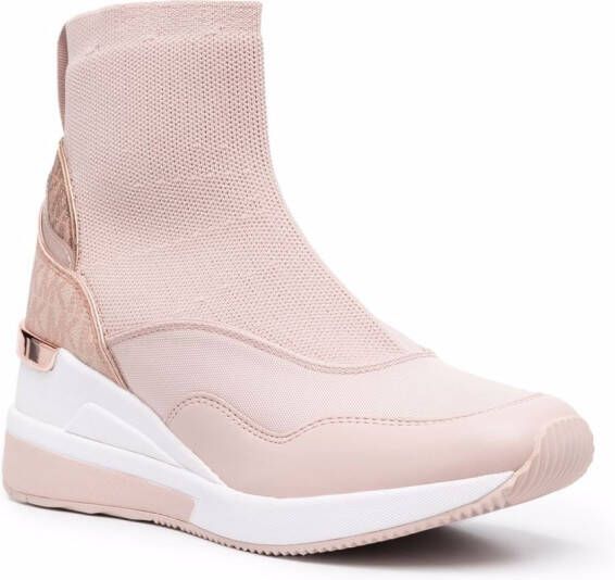 Michael Kors logo sneaker boots Pink