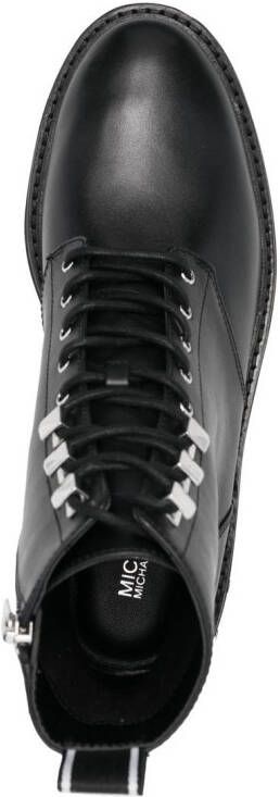 Michael Kors logo-tape ankle boots Black