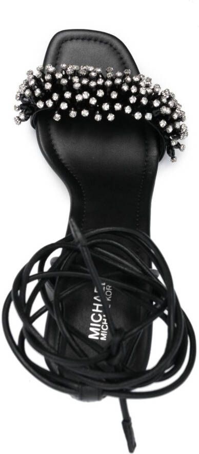 Michael Kors Lucia 70mm strappy leather sandals Black