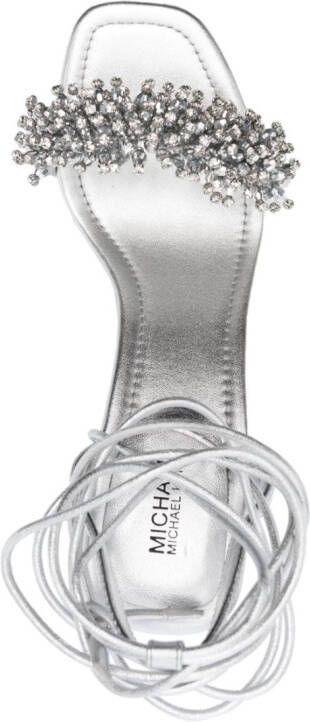 Michael Kors Lucia 89mm crystal-embellishment sandals Silver