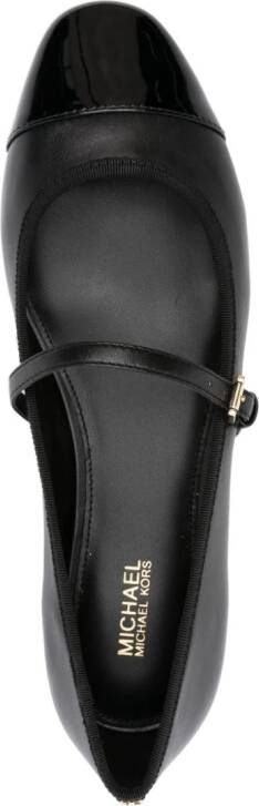 Michael Kors Mae leather ballerina shoes Black