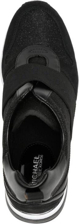 Michael Kors Maven Mixed-Media leather sneakers Black