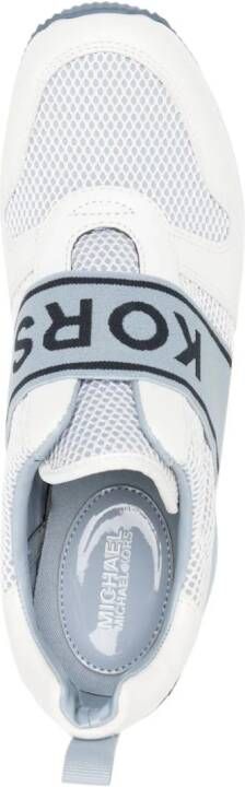 Michael Kors Maven Mixed-Media monogram-pattern sneakers White