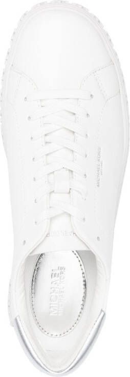 Michael Kors metallic detail leather sneakers White