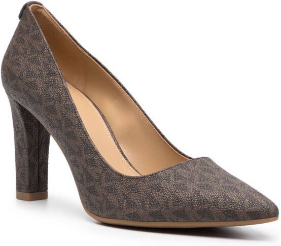 Michael Kors Milly 80mm leather pumps Brown