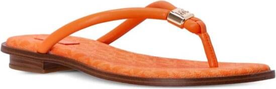 Michael Kors monogram flat sandals Orange