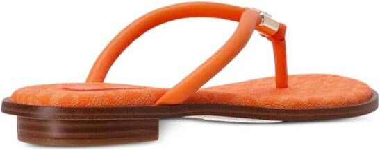 Michael Kors monogram flat sandals Orange