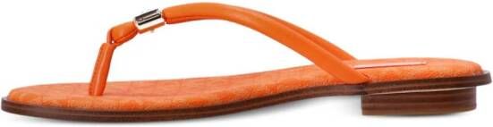 Michael Kors monogram flat sandals Orange