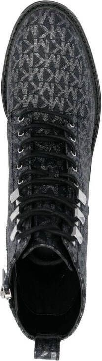 Michael Kors monogram-pattern ankle boots Black