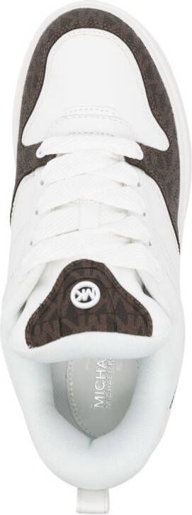 Michael Kors monogram-pattern lace-up sneakers White