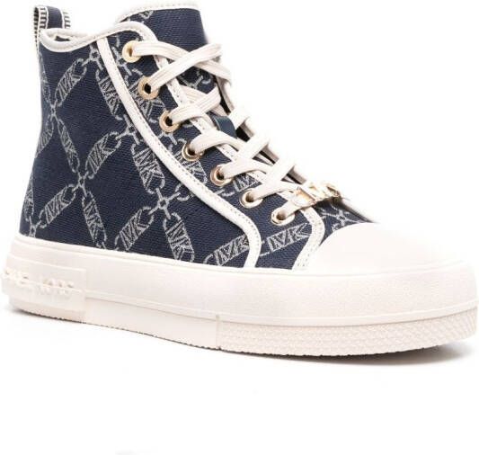 Michael Kors monogram-pattern low-top sneakers Blue