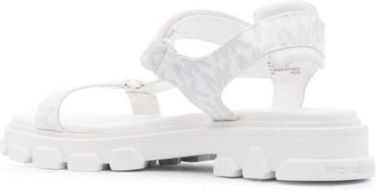 Michael Kors monogram-print leather sandals White