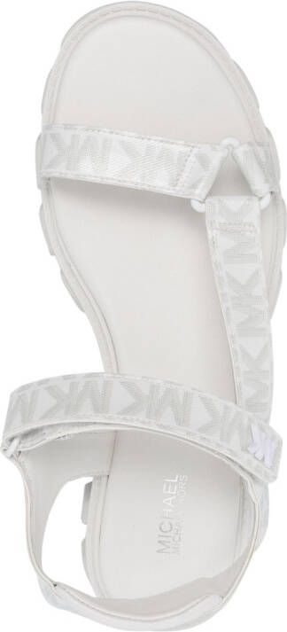 Michael Kors monogram-print leather sandals White